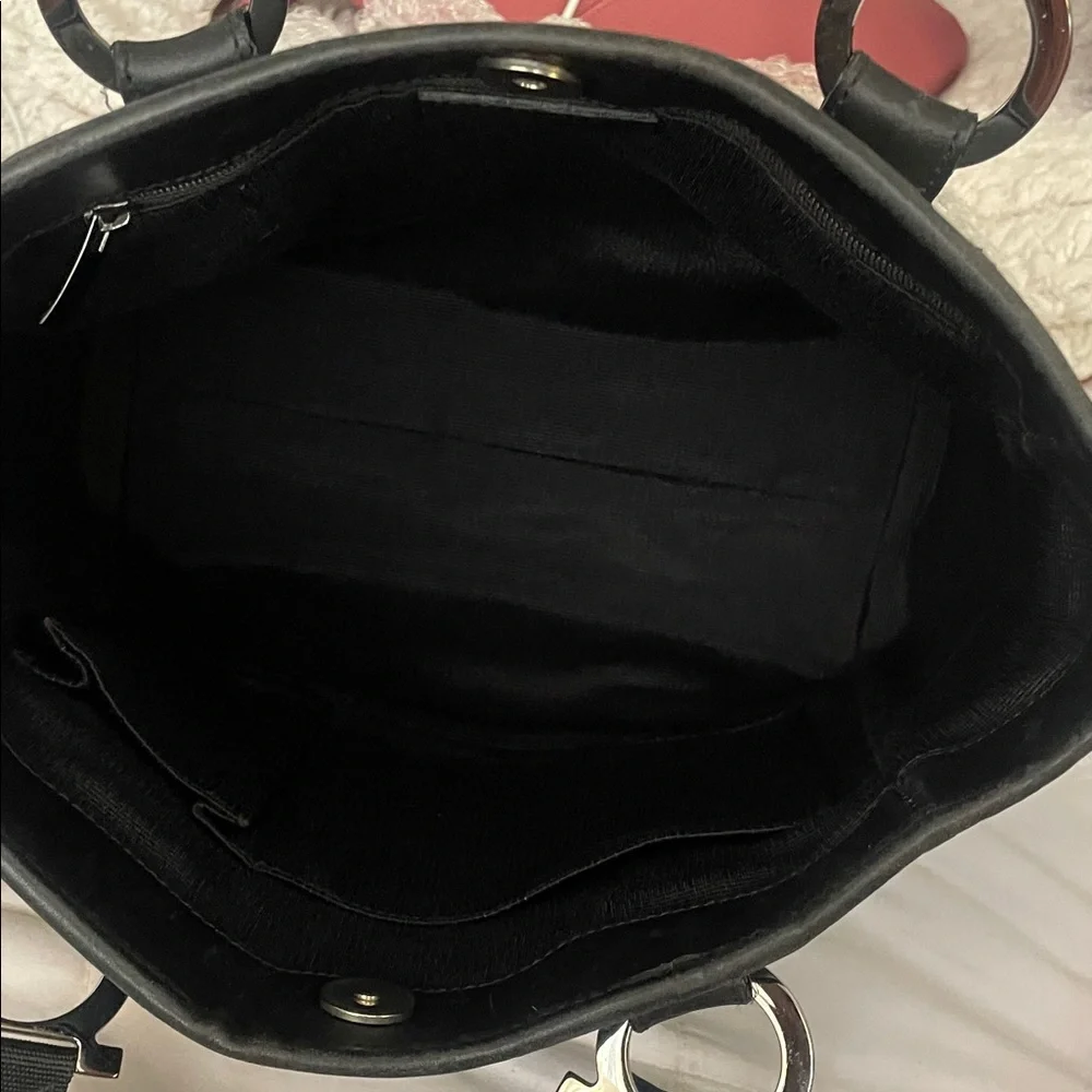 Salvatore Ferragamo Black Laptop Bag